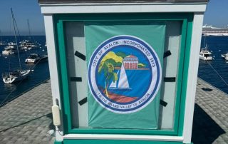 Pier Clock on the Green Pier In Avalon on Catalina Island
